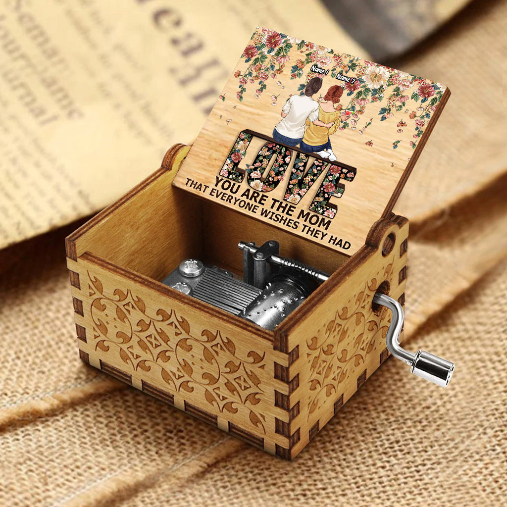 Tu es la maman - Boîte à musique à manivelle personnalisée pour la fête des mères