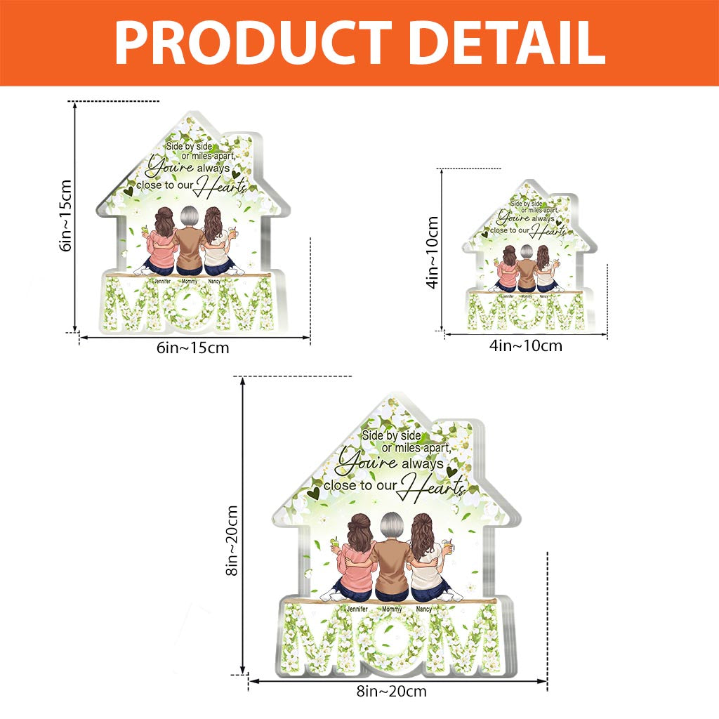 Maison Florale Maman - Plaque acrylique personnalisée pour la fête des mères