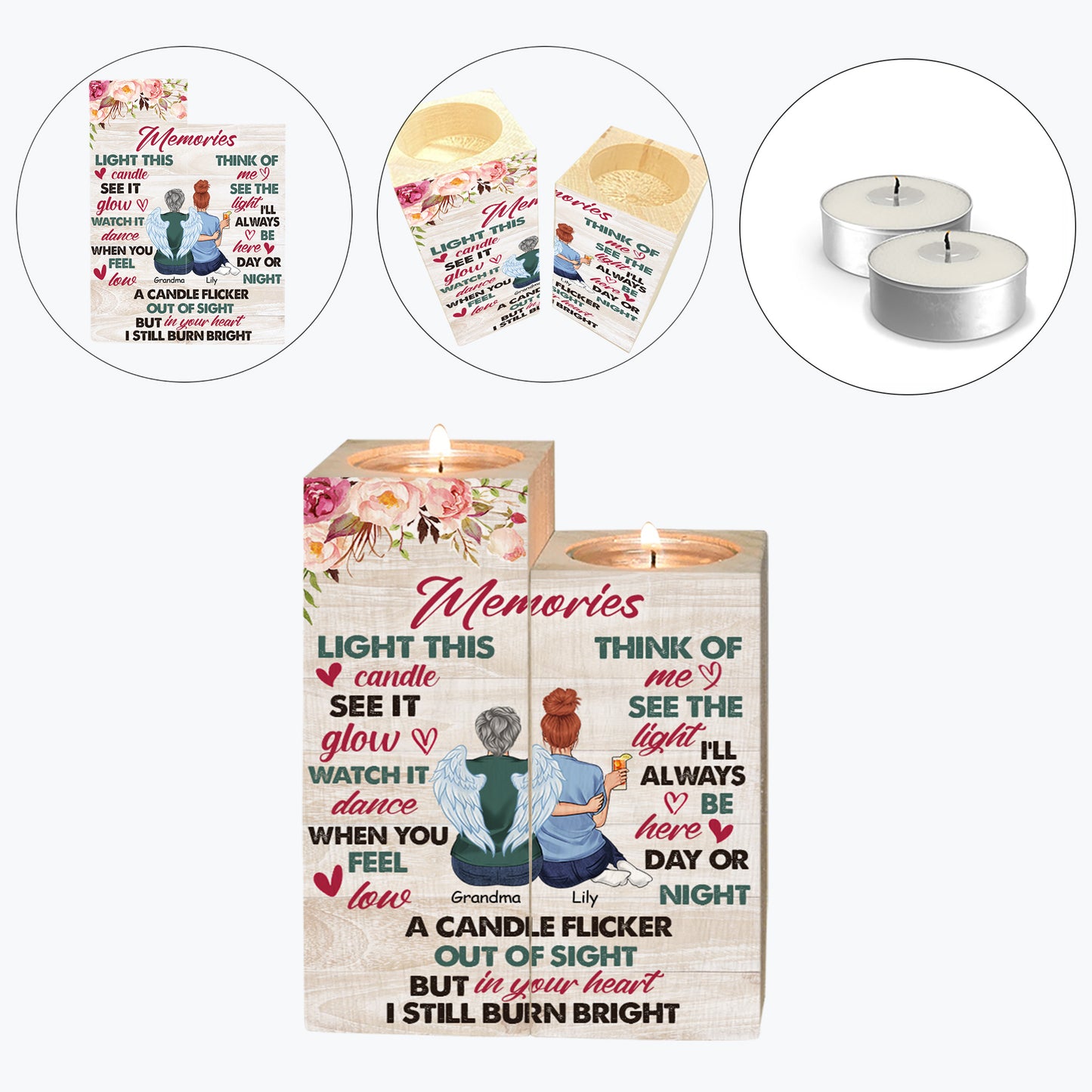 Light This Candle - Personalized Memorial Candle Holder