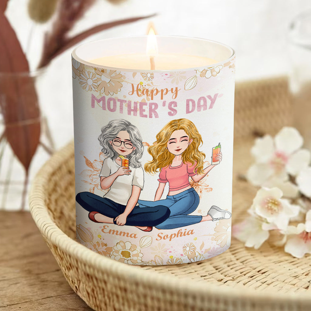 Mon enfant préféré m'a offert cette bougie - Bougie personnalisée pour maman avec couvercle en bois