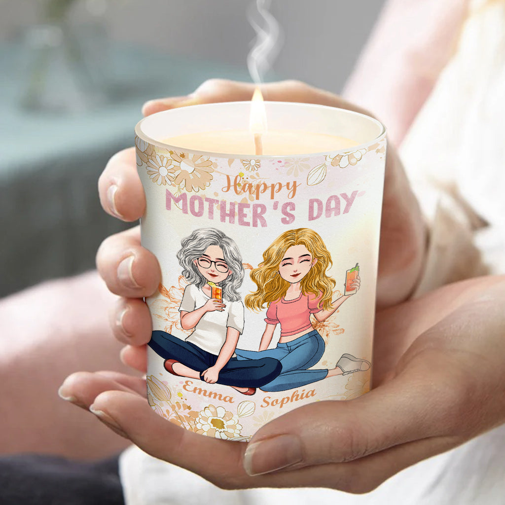 Mon enfant préféré m'a offert cette bougie - Bougie personnalisée pour maman avec couvercle en bois