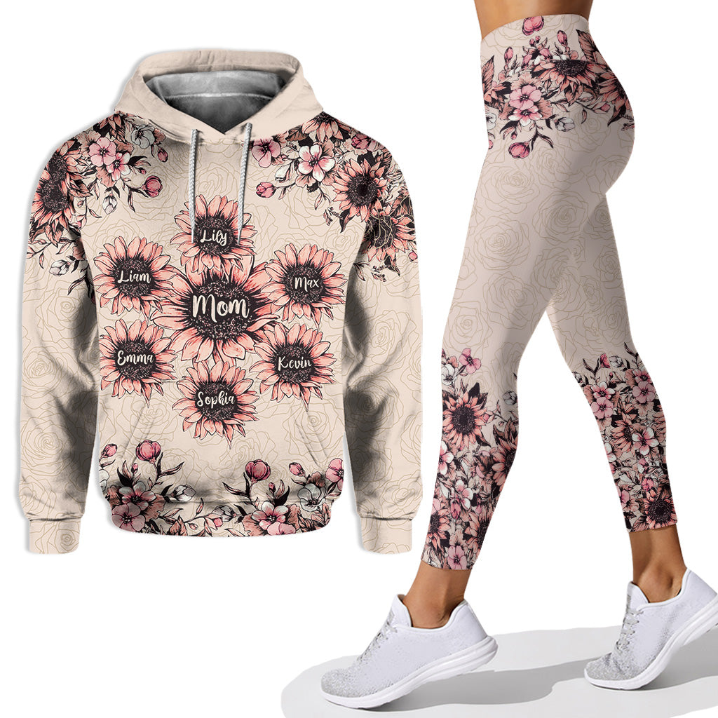 Meilleure maman du monde - Sweat à capuche et legging personnalisés pour la fête des mères