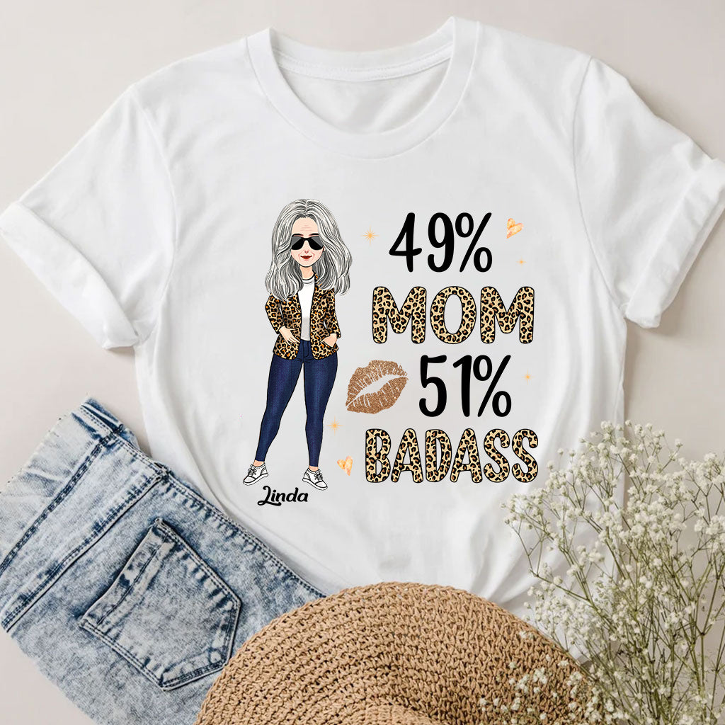 49 % Maman 51 % Badass - T-shirt et sweat à capuche personnalisés pour la fête des mères