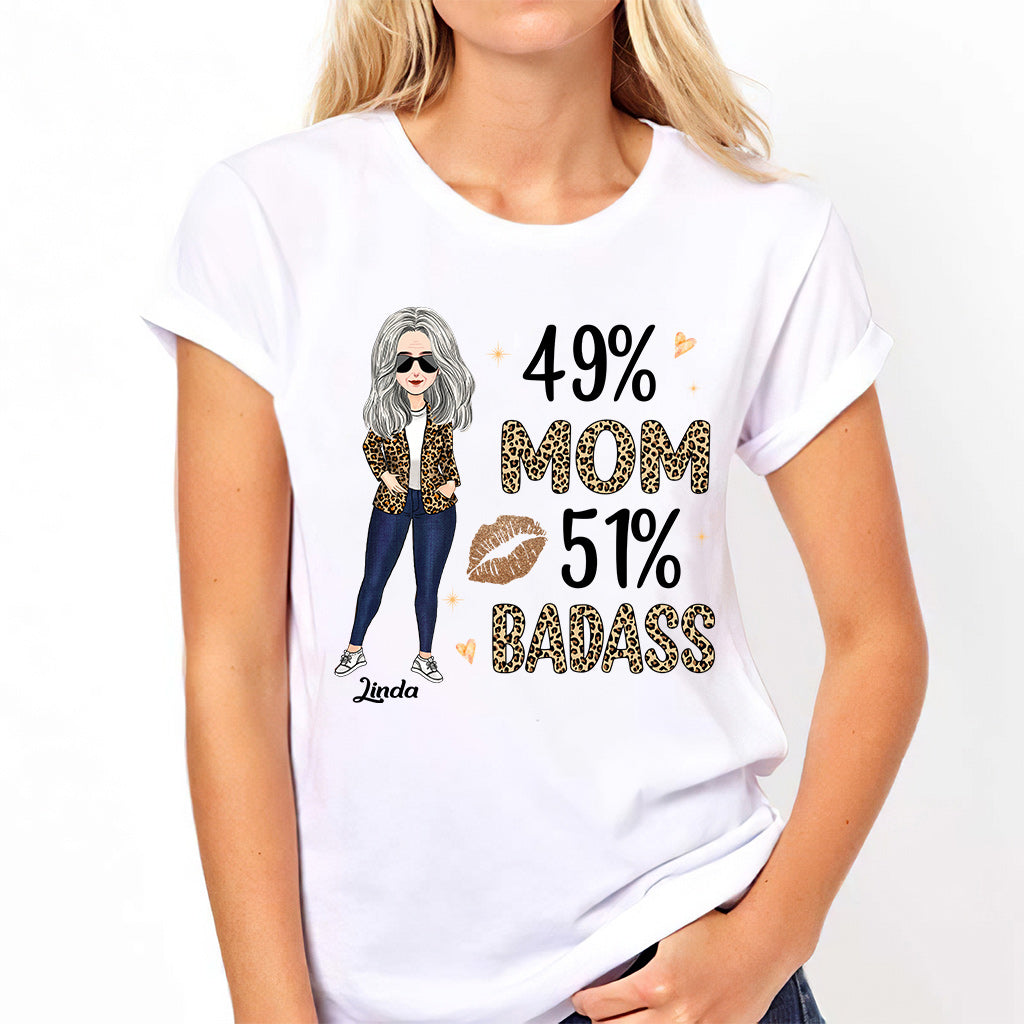 49 % Maman 51 % Badass - T-shirt et sweat à capuche personnalisés pour la fête des mères