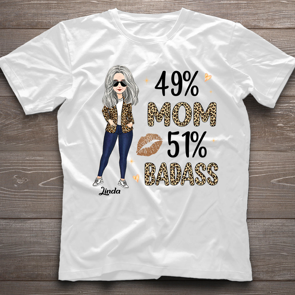 49 % Maman 51 % Badass - T-shirt et sweat à capuche personnalisés pour la fête des mères