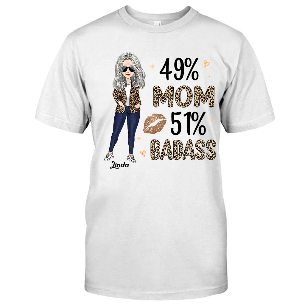 49 % Maman 51 % Badass - T-shirt et sweat à capuche personnalisés pour la fête des mères