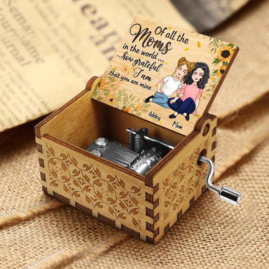 De toutes les mamans - Boîte à musique à manivelle personnalisée pour la fête des mères