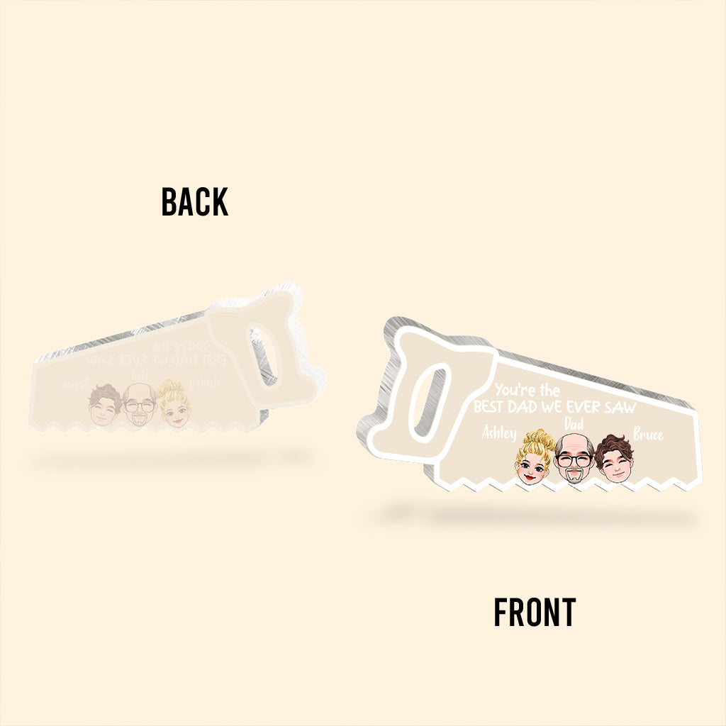 Tu es le meilleur papa - Plaque acrylique personnalisée pour père, forme sur mesure