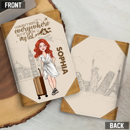 Je n'ai pas été partout - Porte-passeport de voyage personnalisé