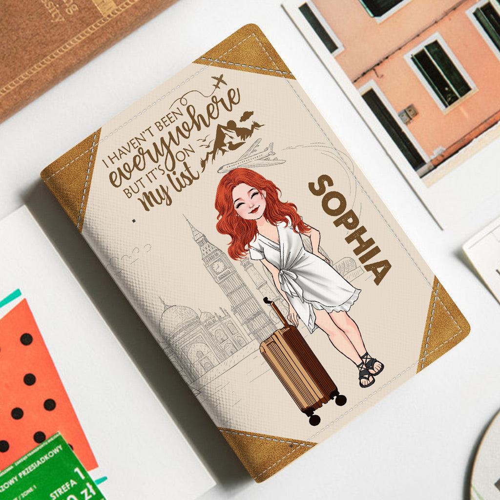 Je n'ai pas été partout - Porte-passeport de voyage personnalisé