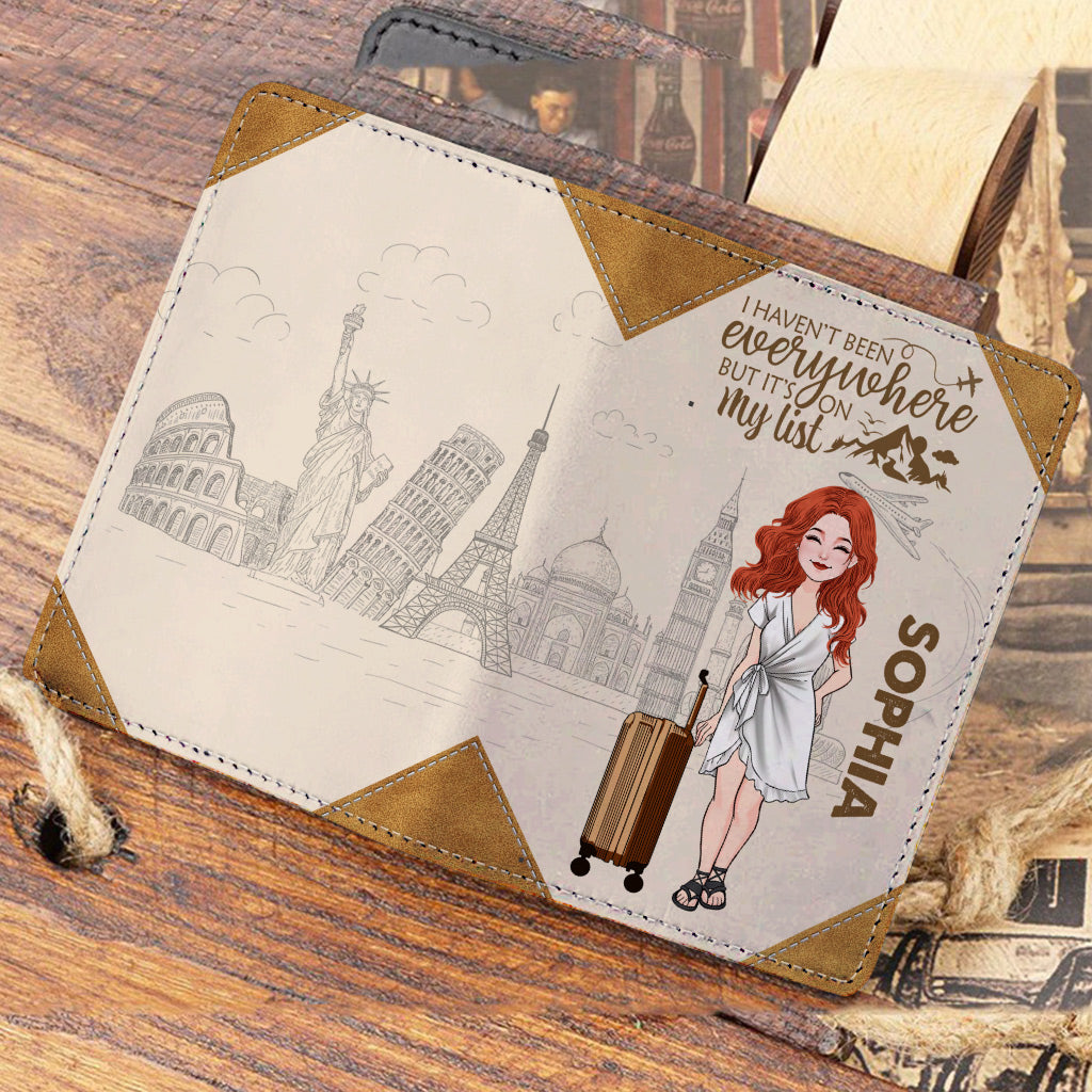 Je n'ai pas été partout - Porte-passeport de voyage personnalisé