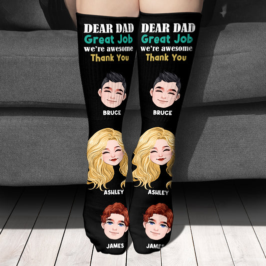 Cher papa, bravo ! - Chaussettes personnalisées pour papa