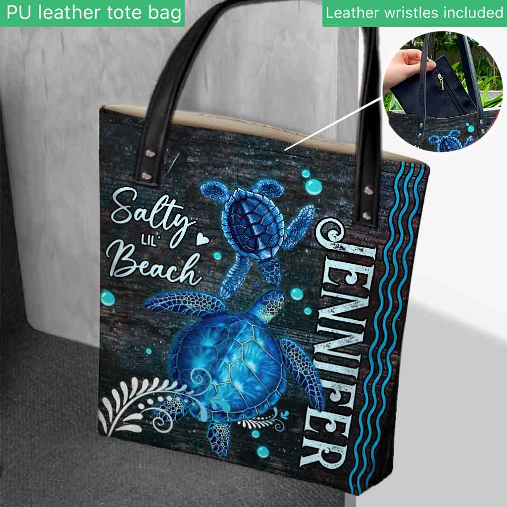Salty Lil' Beach - Sac fourre-tout personnalisé en forme de tortue