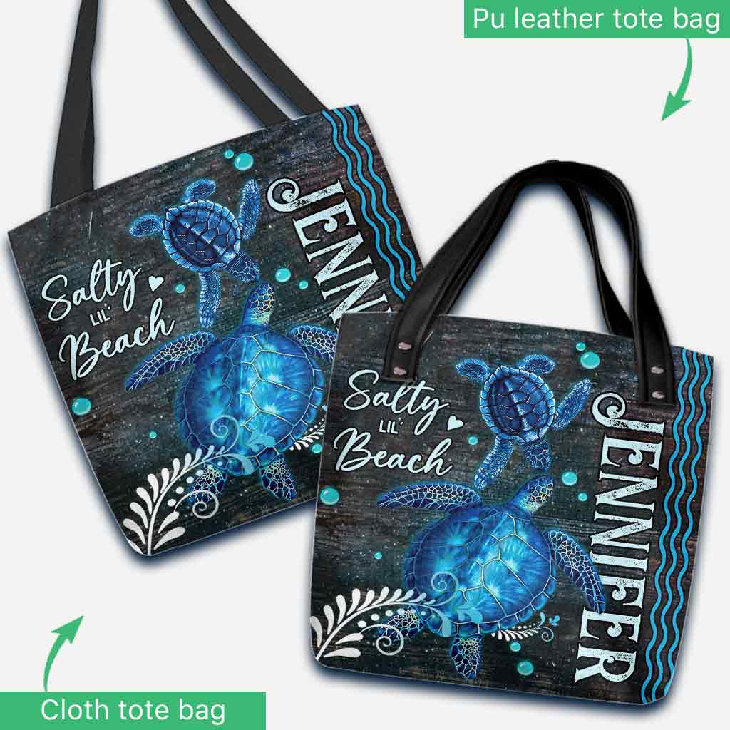 Salty Lil' Beach - Sac fourre-tout personnalisé en forme de tortue