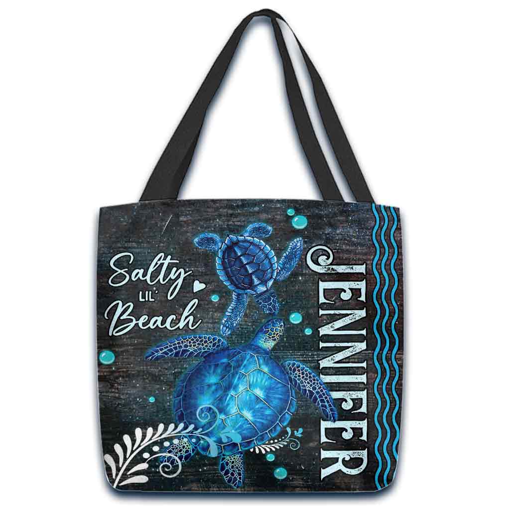 Salty Lil' Beach - Sac fourre-tout personnalisé en forme de tortue