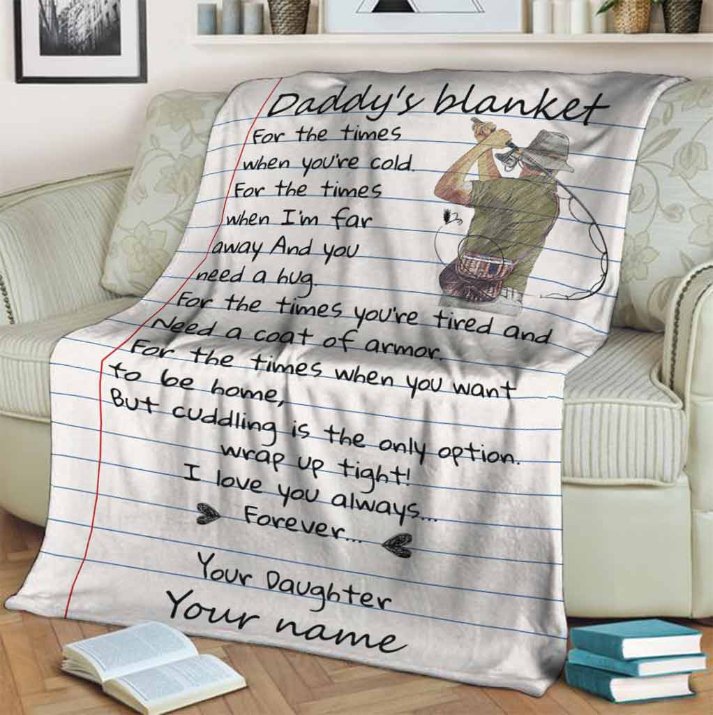 Couverture personnalisée de papa - Pêche