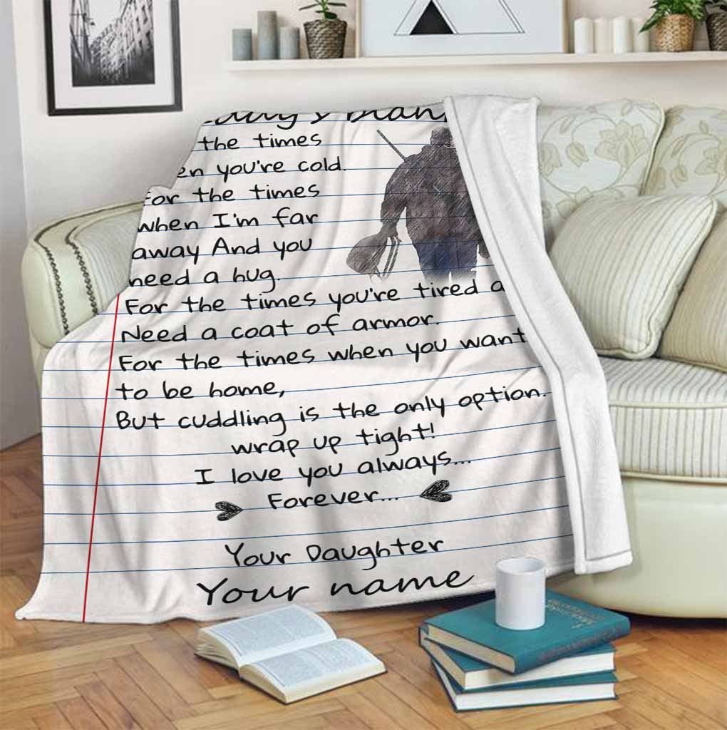 Couverture personnalisée de chasse pour papa