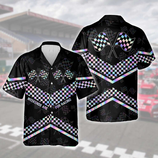 Les week-ends sont faits pour la course (chemise hawaïenne)