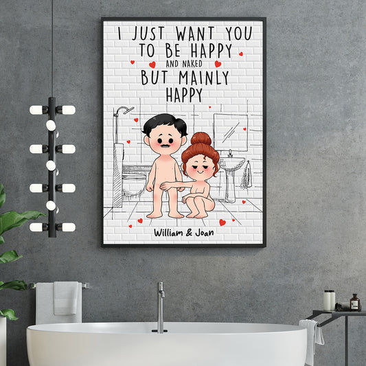 Économisez l'eau en prenant une douche ensemble - Toile et affiche personnalisées pour couples
