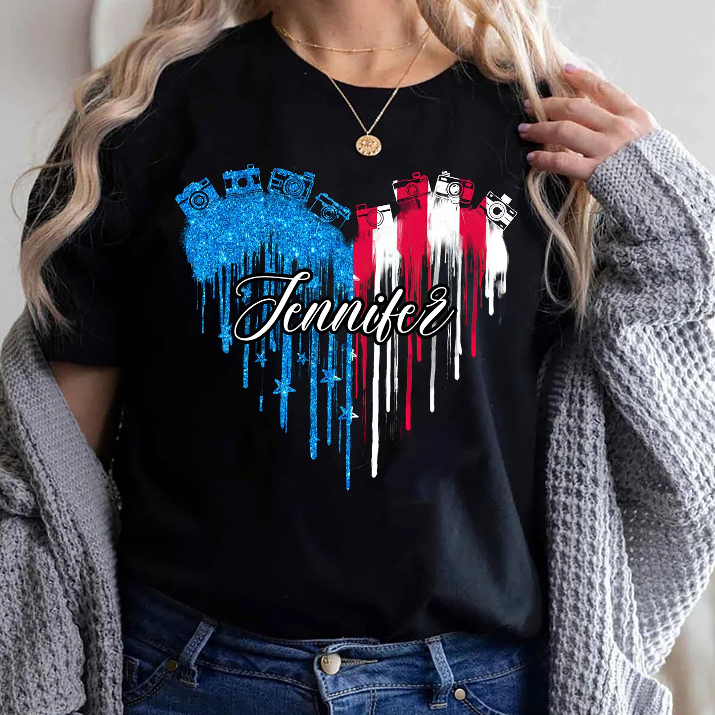 J'adore la photographie - T-shirt et sweat à capuche personnalisés « J'aime la photographie »