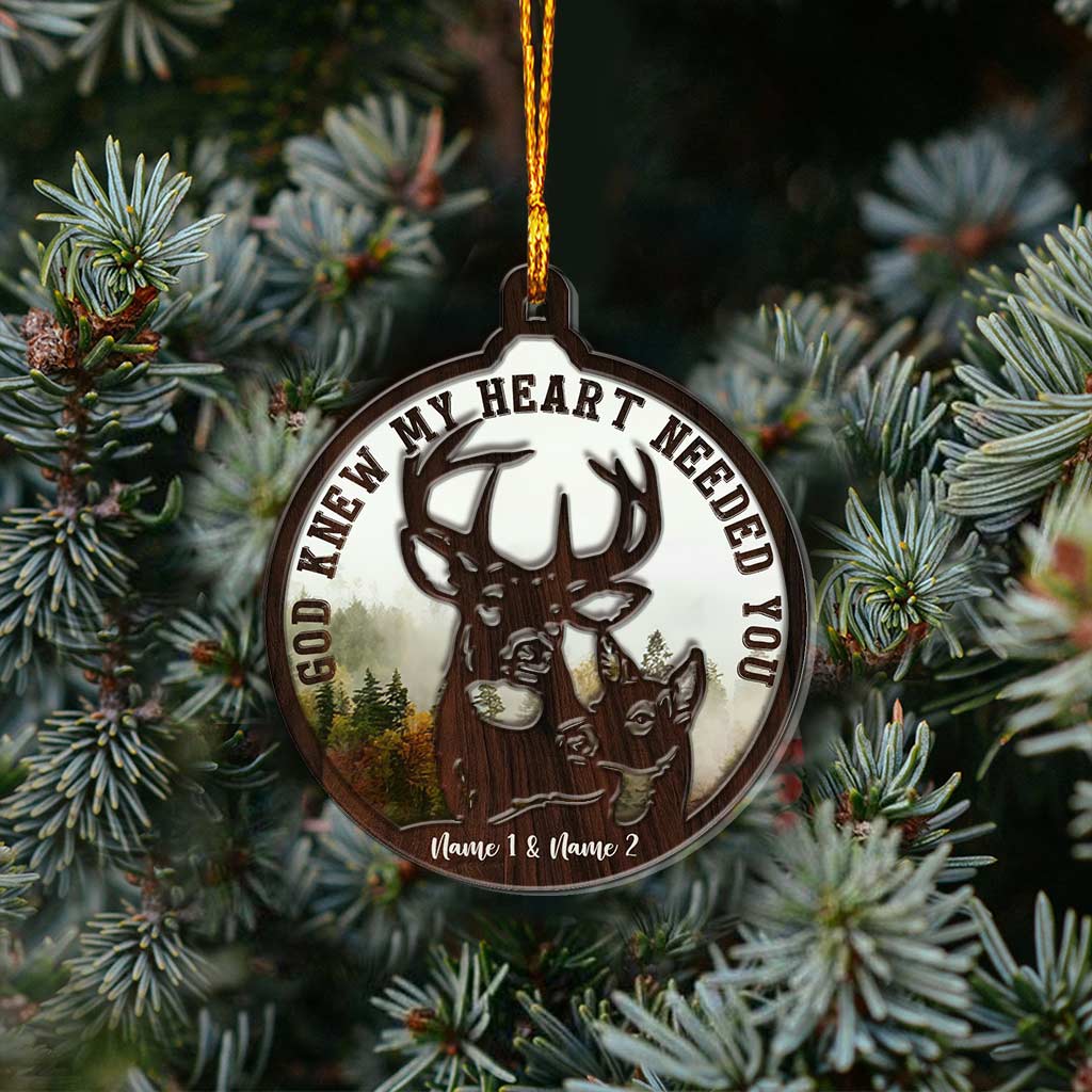 Dieu savait que mon cœur avait besoin de toi - Ornement de Noël personnalisé à plusieurs niveaux