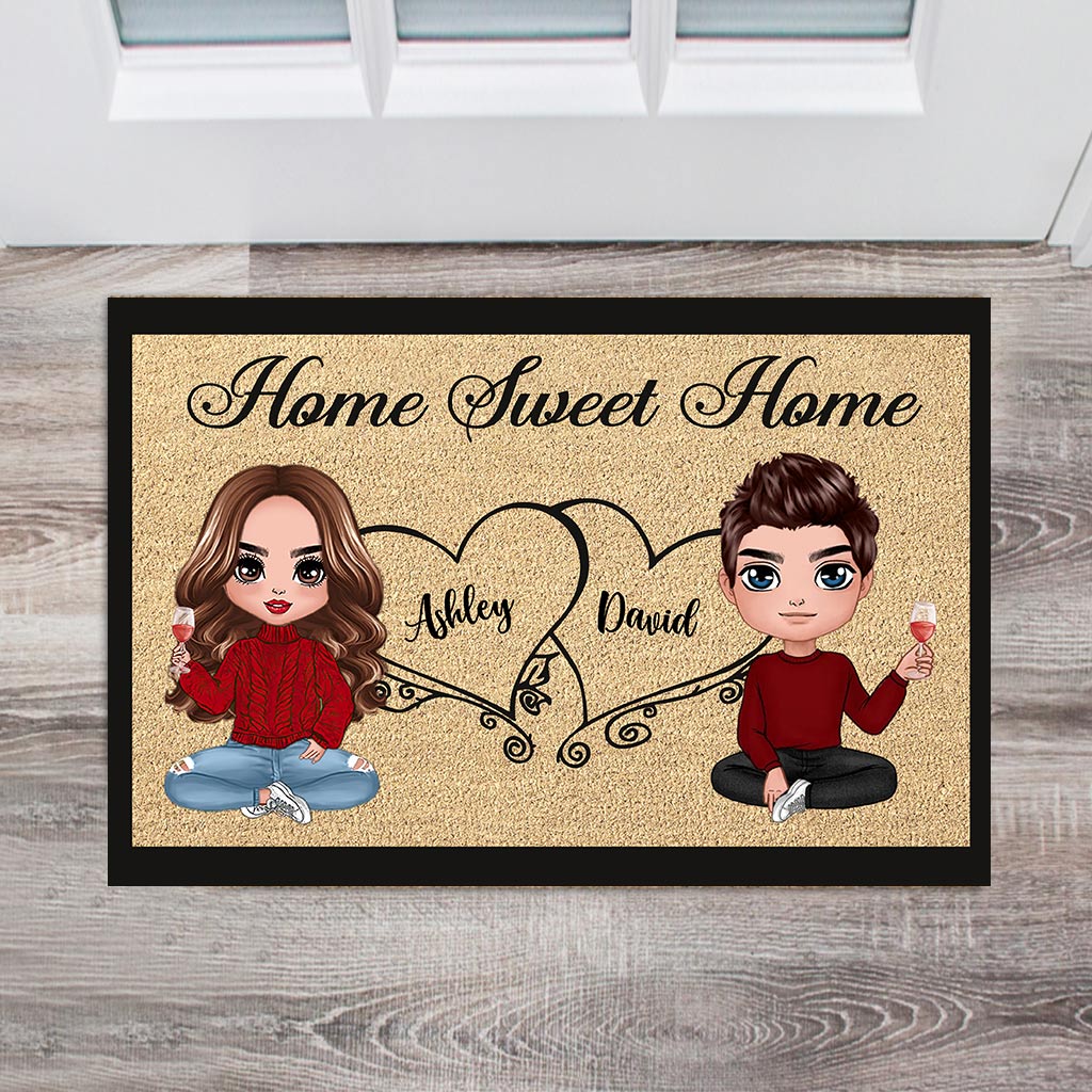 Home Sweat Home - Personalized Couple Doormat