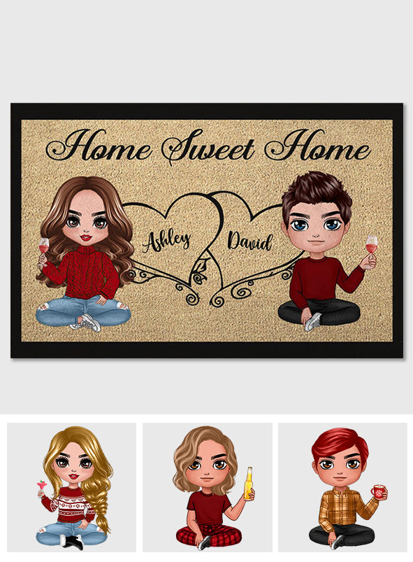 Home Sweat Home - Personalized Couple Doormat