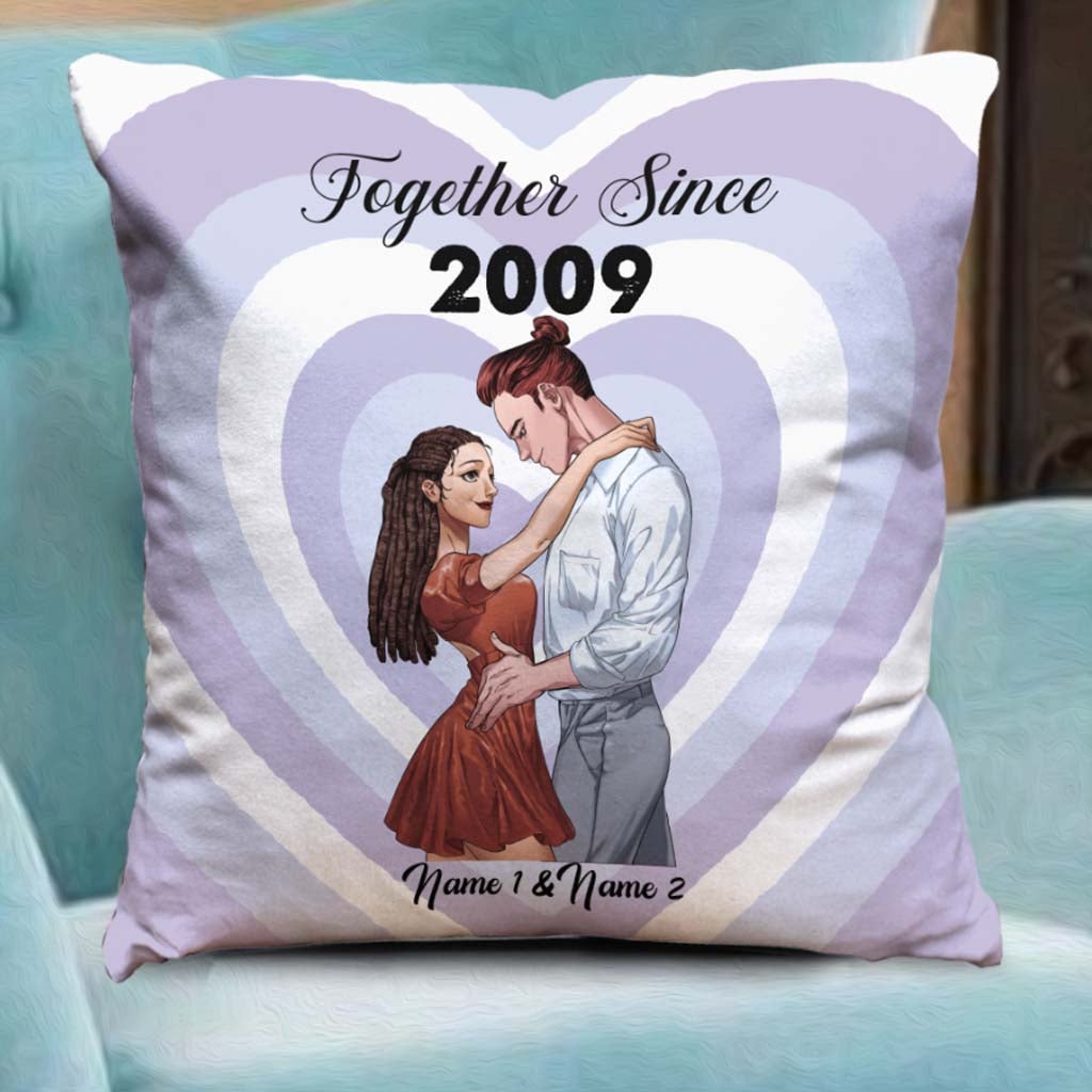 Together Since - Personalized Couple Throw Pillow