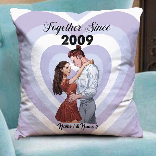 Together Since - Personalized Couple Throw Pillow