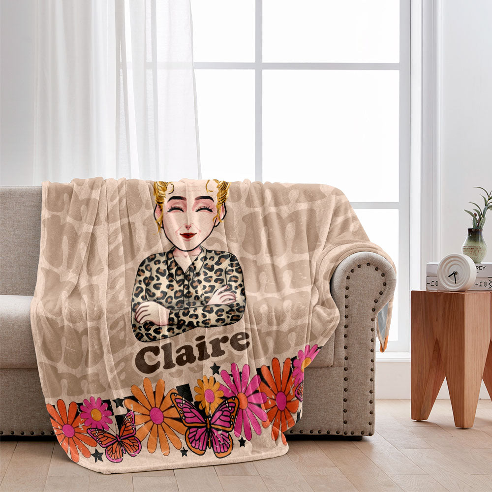 Retro Mama - Couverture personnalisée pour la fête des mères