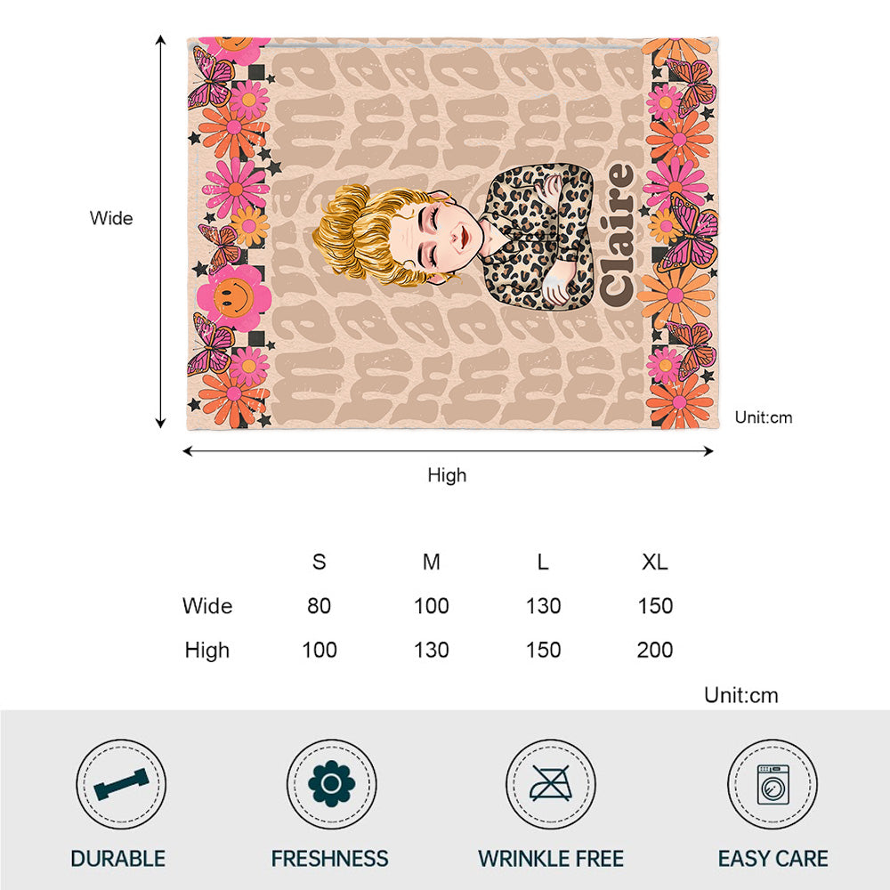 Retro Mama - Couverture personnalisée pour la fête des mères