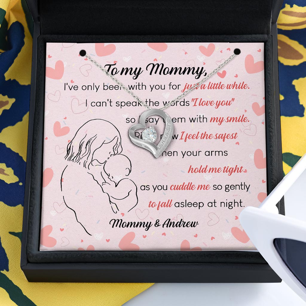 Collier personnalisé « Je n'ai été qu'avec toi » pour la fête des mères