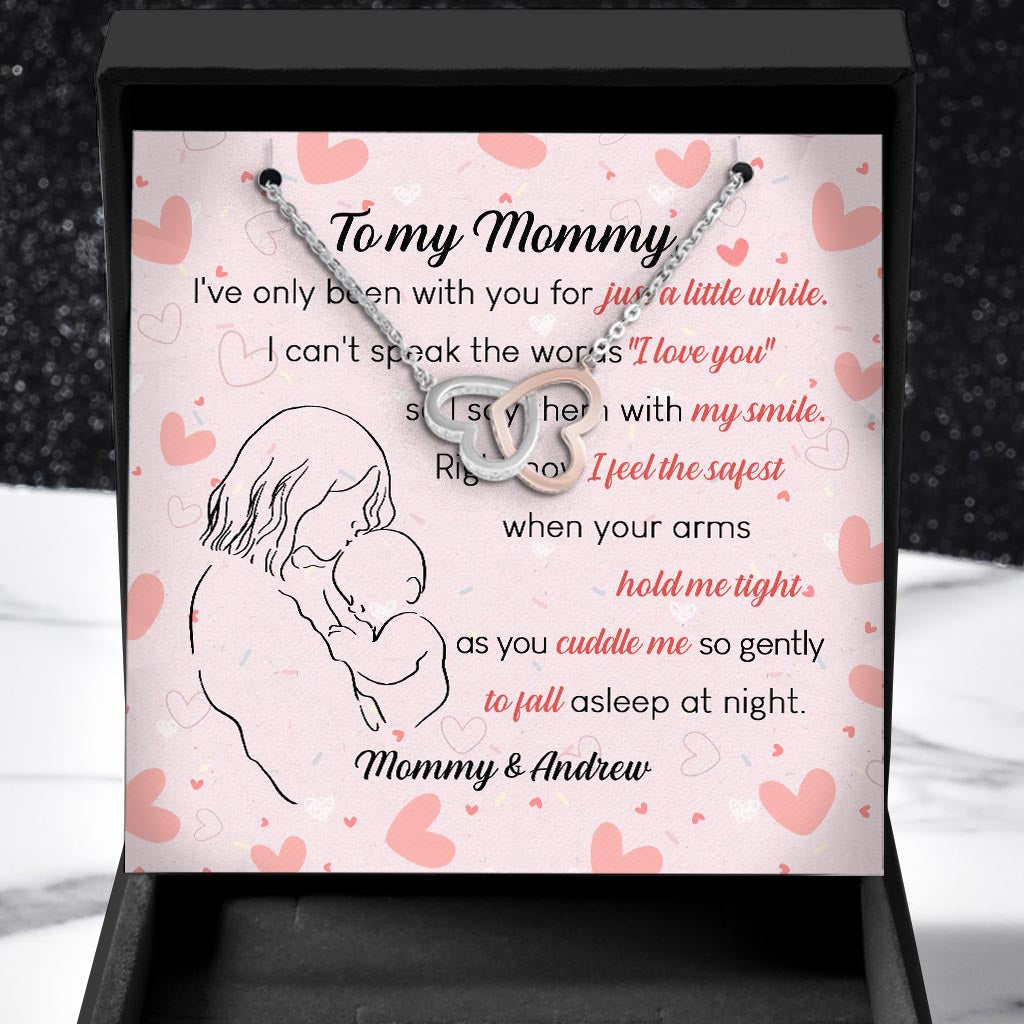 Collier personnalisé « Je n'ai été qu'avec toi » pour la fête des mères