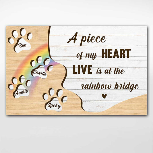 A Piece Of My Heart - Personalized Dog Poster