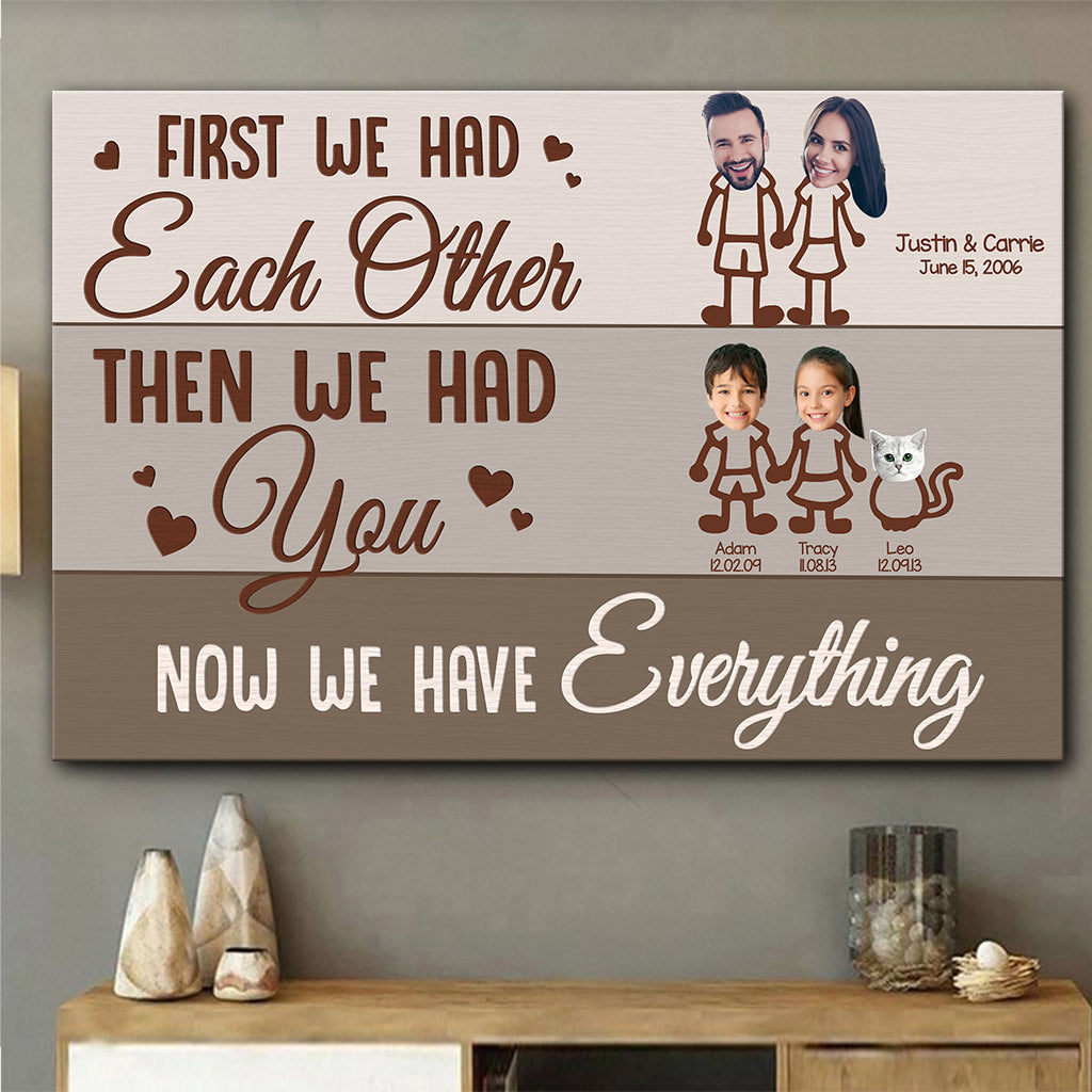 Now We Have Everything - Personalized Mother's Day Father's Day Couple Canvas And Poster