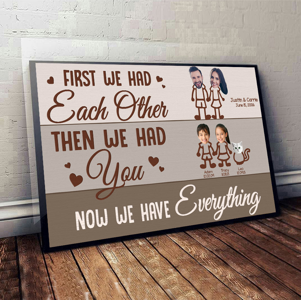 Now We Have Everything - Personalized Mother's Day Father's Day Couple Canvas And Poster