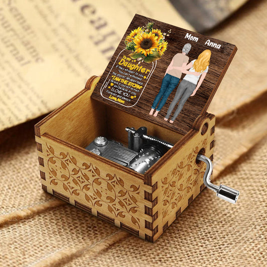 To My Daughter - Personalized Mother's Day Mother Hand Crank Music Box