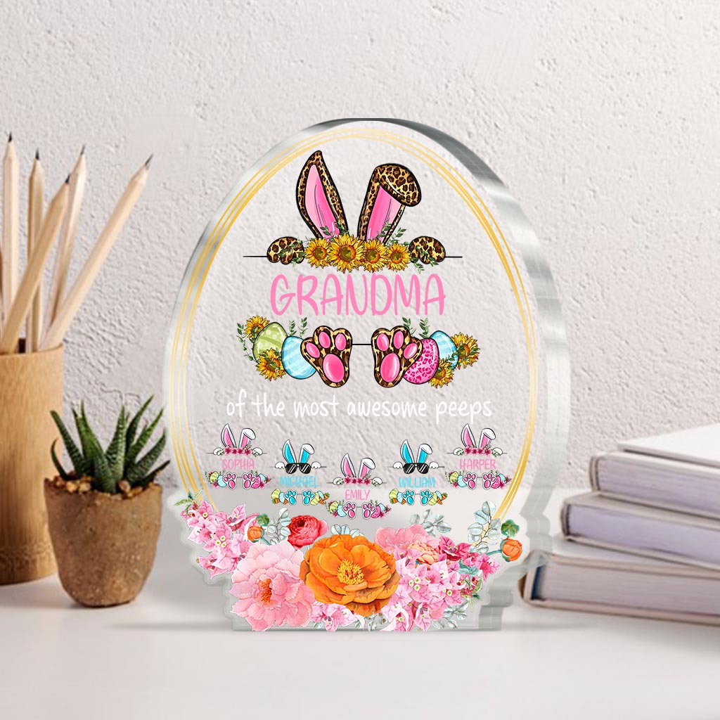 Grand-mère des plus formidables - Plaque acrylique personnalisée pour la fête des mères et Pâques