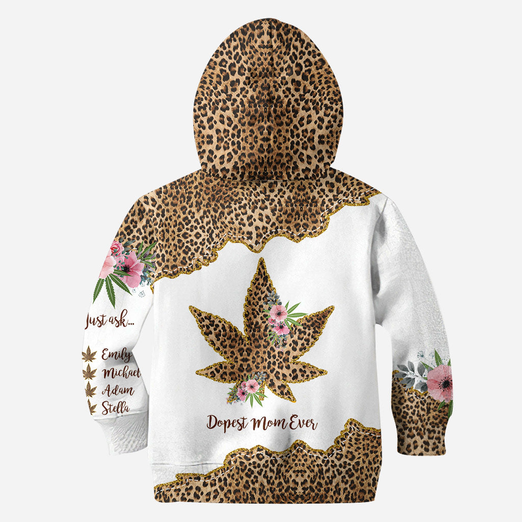 Maman la plus cool du monde - Sweat à capuche et legging personnalisés pour la fête des mères (motif cannabis)