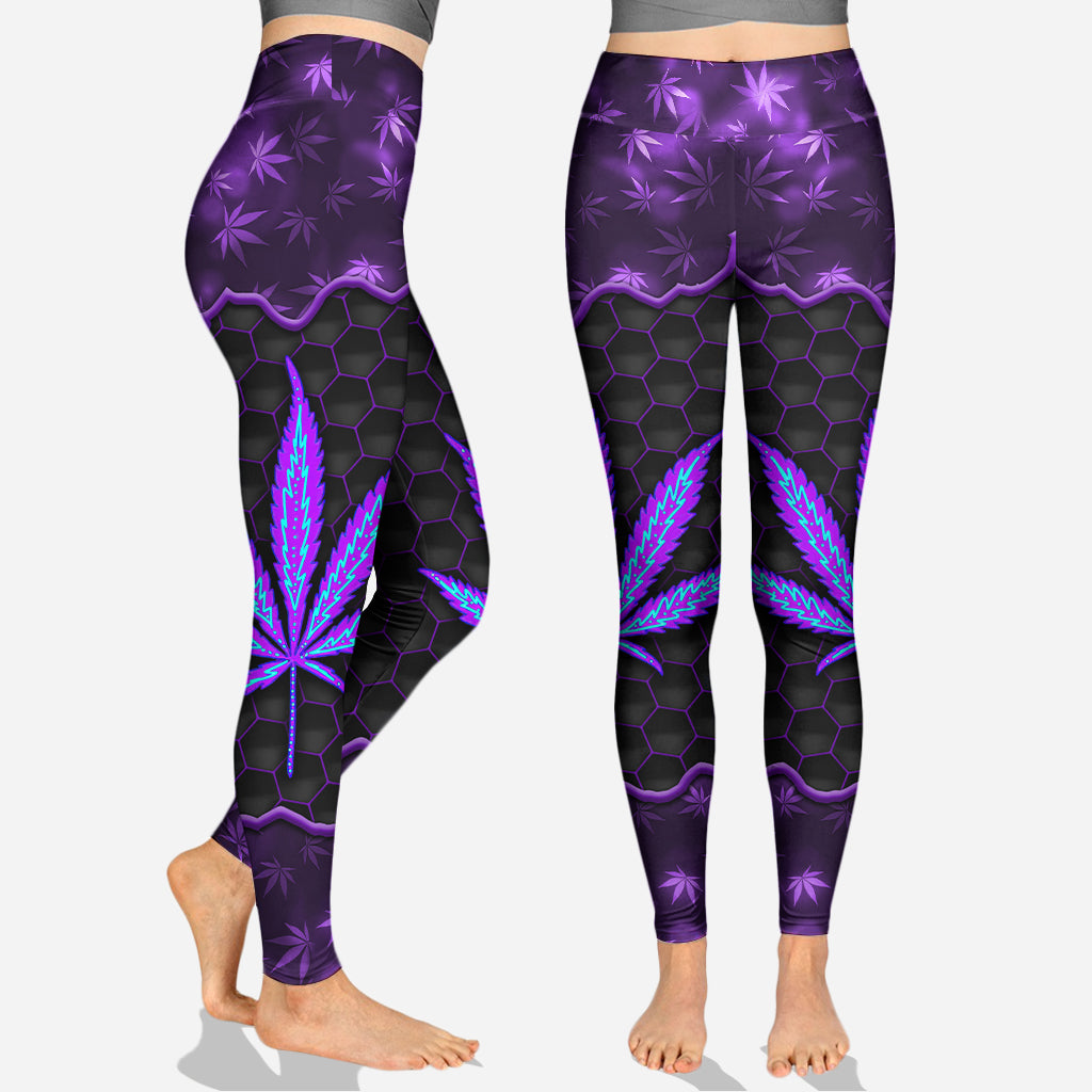 Maman la plus cool du monde - Sweat à capuche et legging personnalisés pour la fête des mères (motif cannabis)