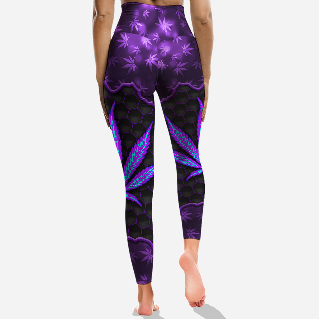 Maman la plus cool du monde - Sweat à capuche et legging personnalisés pour la fête des mères (motif cannabis)