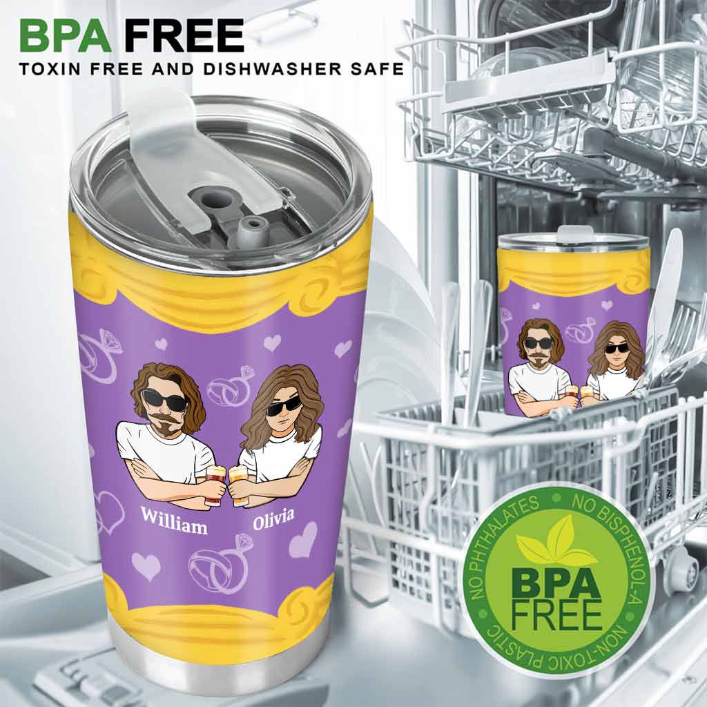 Gobelet isotherme personnalisé pour couple - Mari et Femme