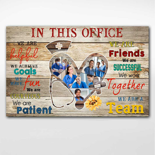 Dans ce bureau - Affiche personnalisée pour infirmière