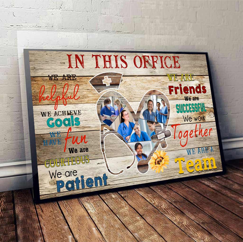Dans ce bureau - Affiche personnalisée pour infirmière