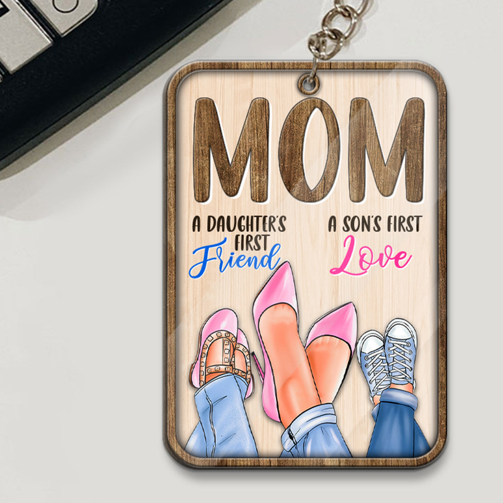 Maman, première amie, premier amour - Porte-clés Maman (Imprimé des deux côtés)