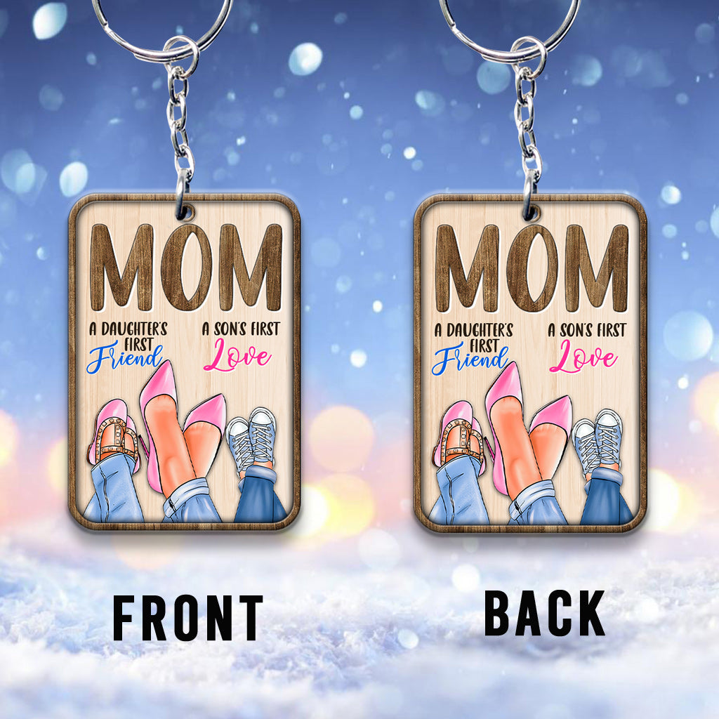 Maman, première amie, premier amour - Porte-clés Maman (Imprimé des deux côtés)