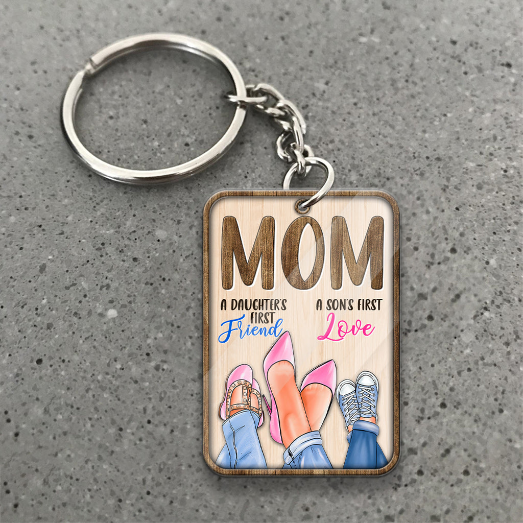 Maman, première amie, premier amour - Porte-clés Maman (Imprimé des deux côtés)