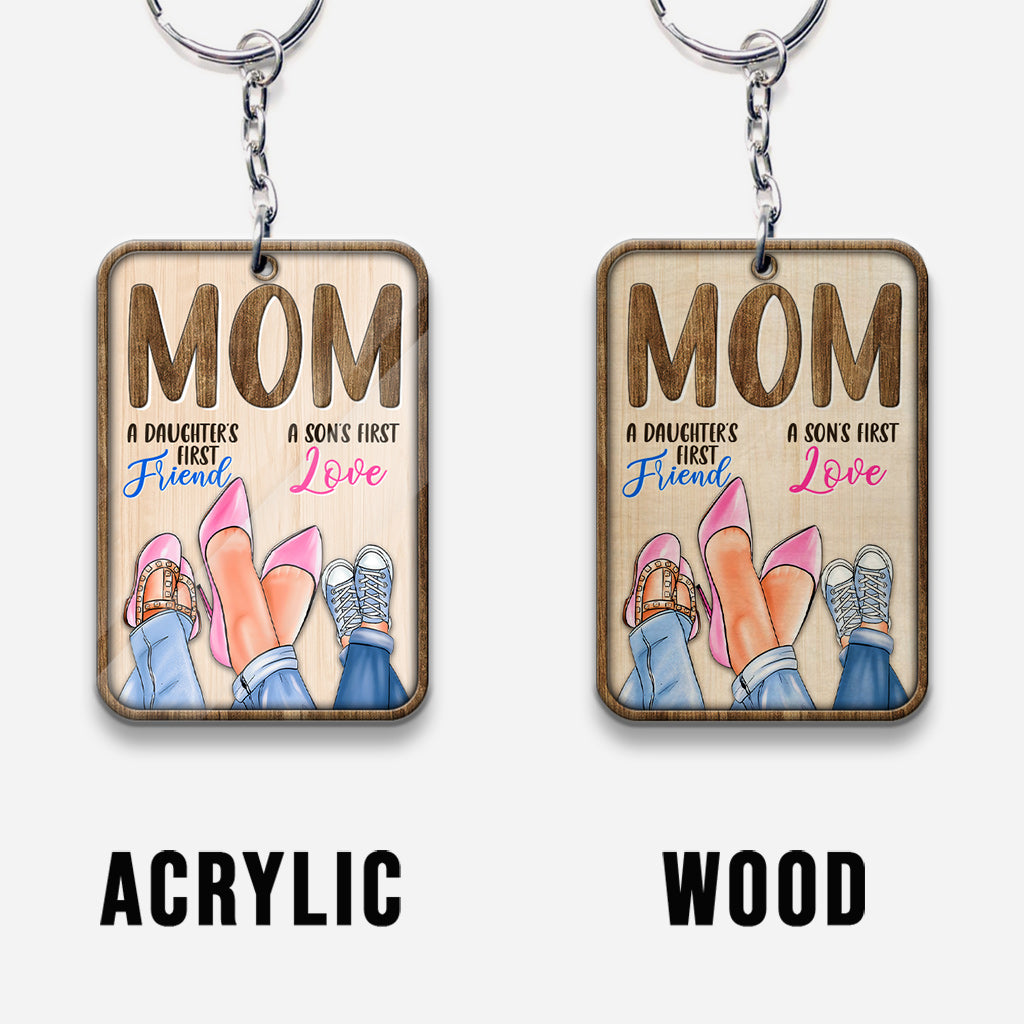 Maman, première amie, premier amour - Porte-clés Maman (Imprimé des deux côtés)