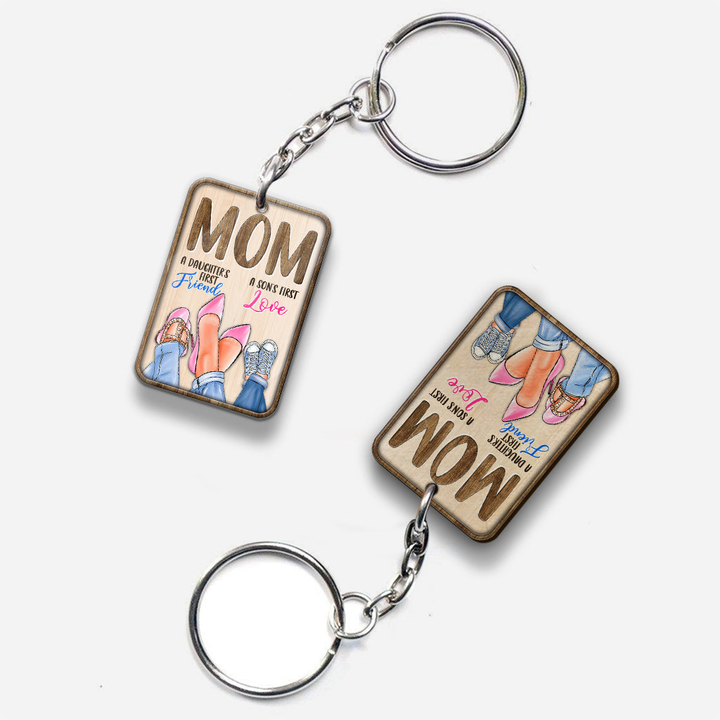 Maman, première amie, premier amour - Porte-clés Maman (Imprimé des deux côtés)