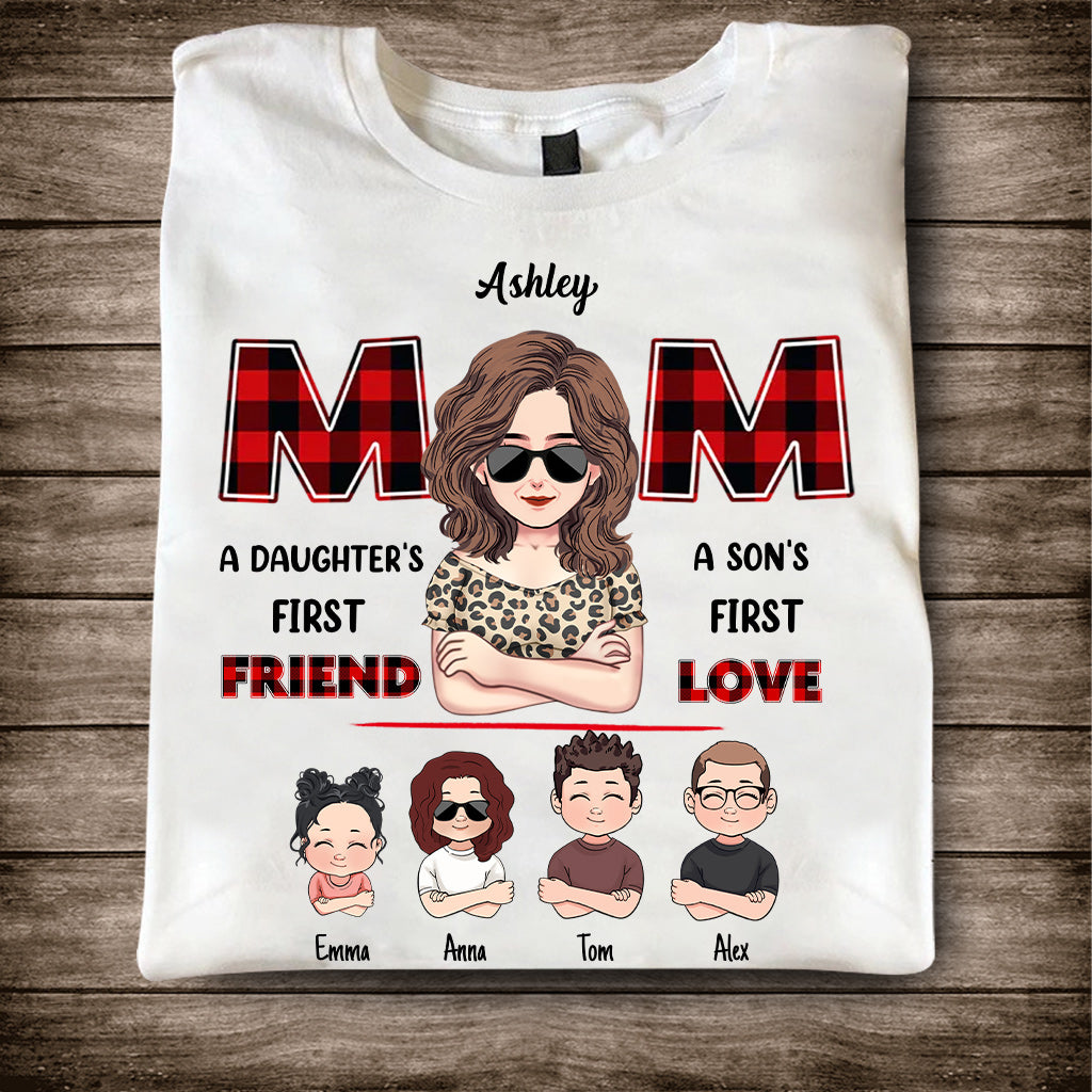 Maman, première amie, premier amour - T-shirt et sweat à capuche personnalisés « Maman, première amie, premier amour »